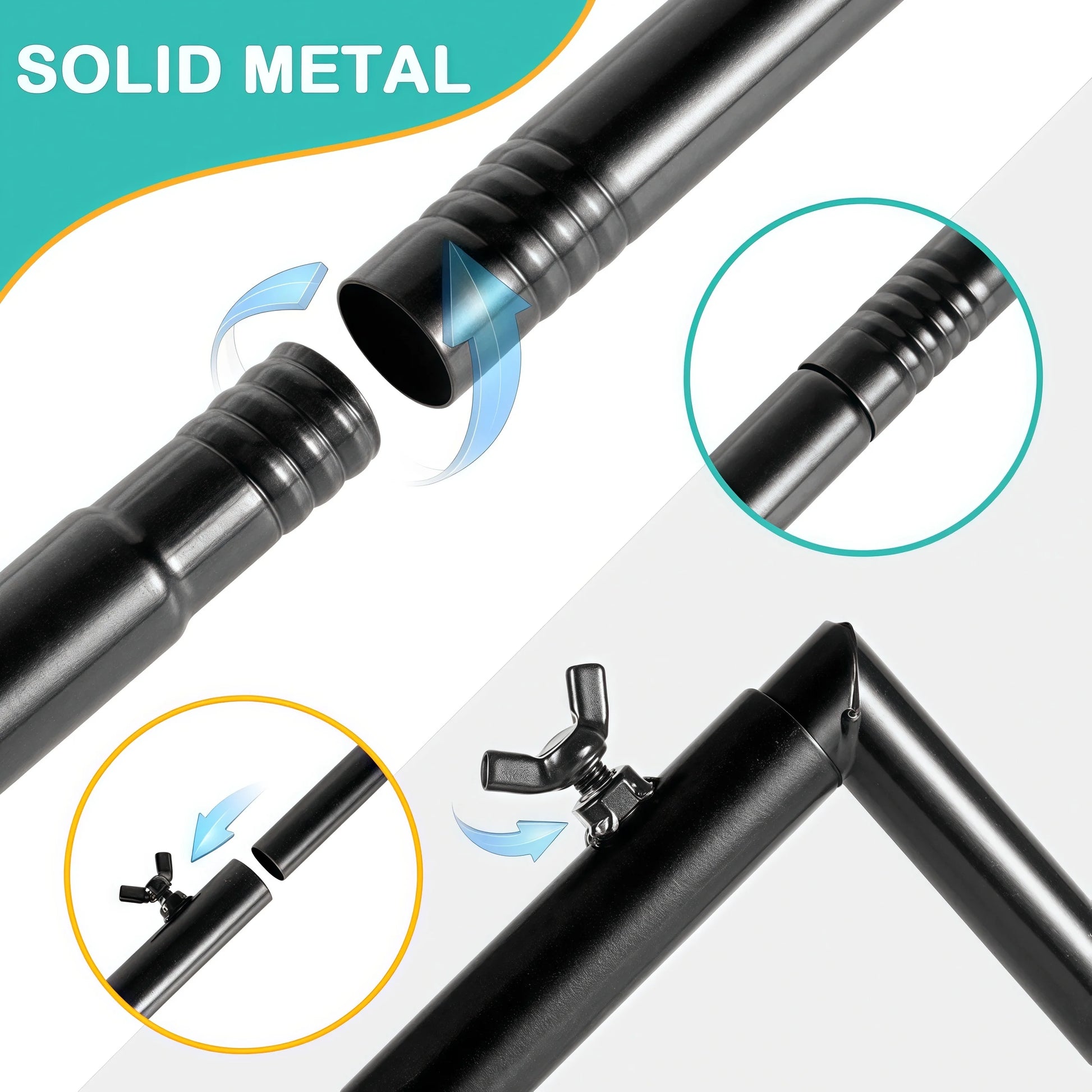 Adjustable 46-98In Table Arch Hanger with Clamp,Over the Table Rod Stand for Weddings, Birthdays, Parties, Home Decor