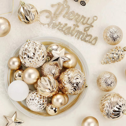 Champagne Gold Christmas Ball Decorations Christmas Tree Ornaments Xmas Hanging Tree Pendants Home Party Decor New Year Gifts