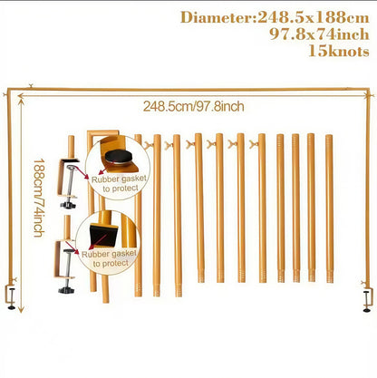 Adjustable 46-98In Table Arch Hanger with Clamp,Over the Table Rod Stand for Weddings, Birthdays, Parties, Home Decor