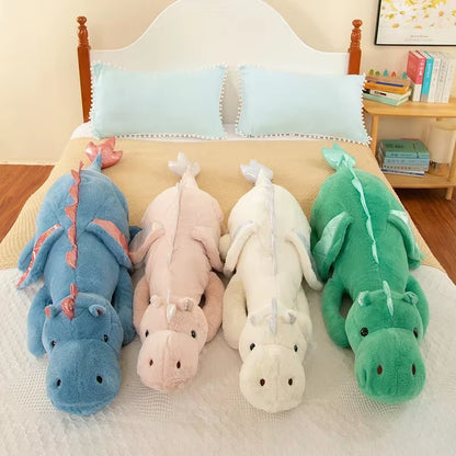 150Cm Small Flying Dragon Doll Dinosaur Soft Stuffed Animal Sleeping Pillow Cushion Christmas Gifts for Kids and Girls