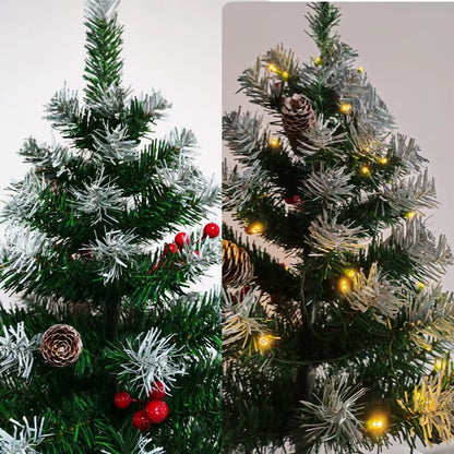 Mini Christmas Tree PVC with Led Light Bar Pinecone Table Top Christmas Tree 45Cm/60Cm Christmas Party Atmosphere Decoration