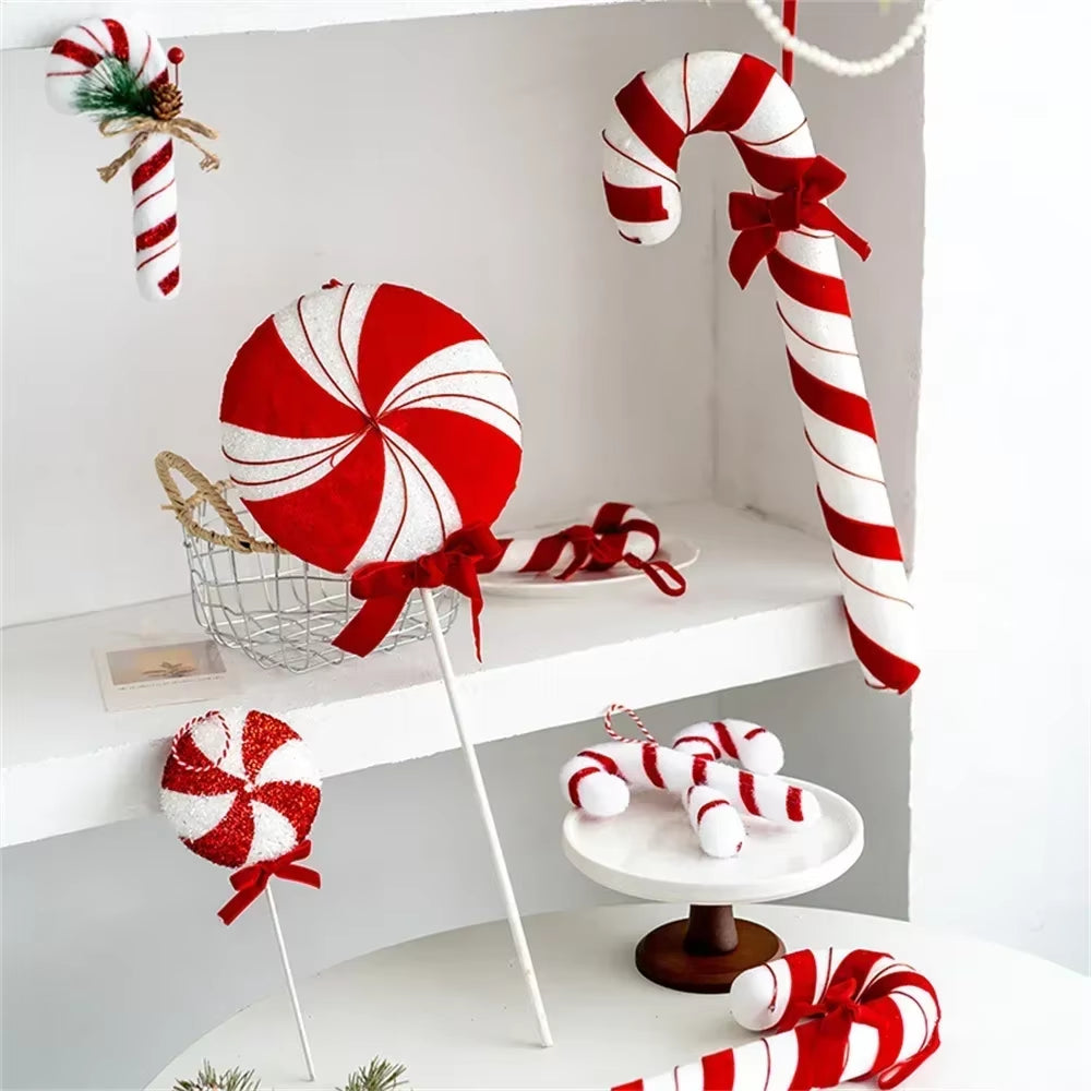 50Cm Large Christmas Candy Canes Christmas Spheres Tree Lollipop Decoration Ornaments Decorative for Home Party Decor Xmas Gift