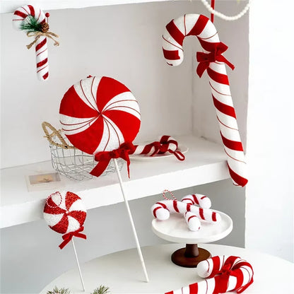 50Cm Large Christmas Candy Canes Christmas Spheres Tree Lollipop Decoration Ornaments Decorative for Home Party Decor Xmas Gift