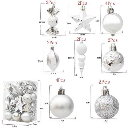 20/29Pcs Christmas Ball Decoration Hanging Christmas Tree Pendant Ornaments for Home Room Decor New Year 2026 Gifts Accessories