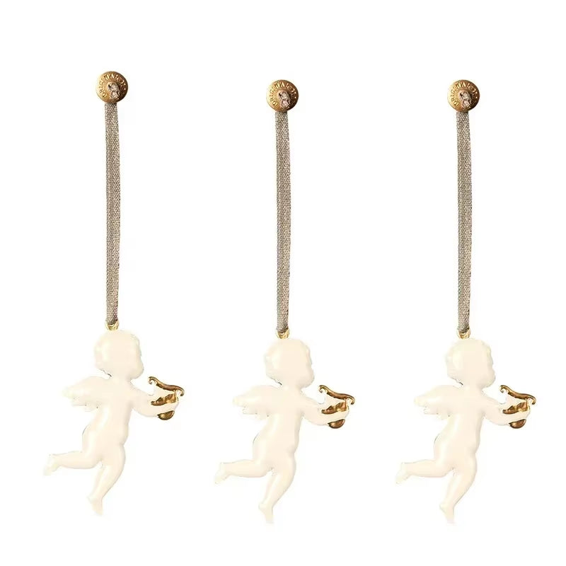 Nordic Denmark'S Same Christmas Tree Decoration Pendant Soldier Angel Double Sided Iron Sheet Metal Pendant Christmas Decor