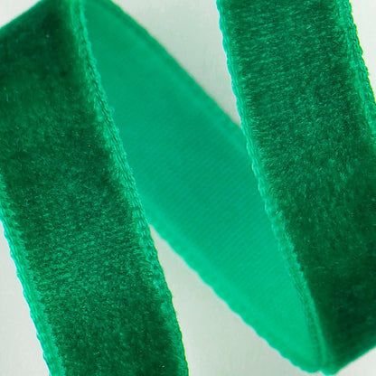 10Mm 25 Yards Velvet Ribbon Green for Christmas Crafts, Gift Packaging, Wedding Decor, Xmas Wrapping Decorations