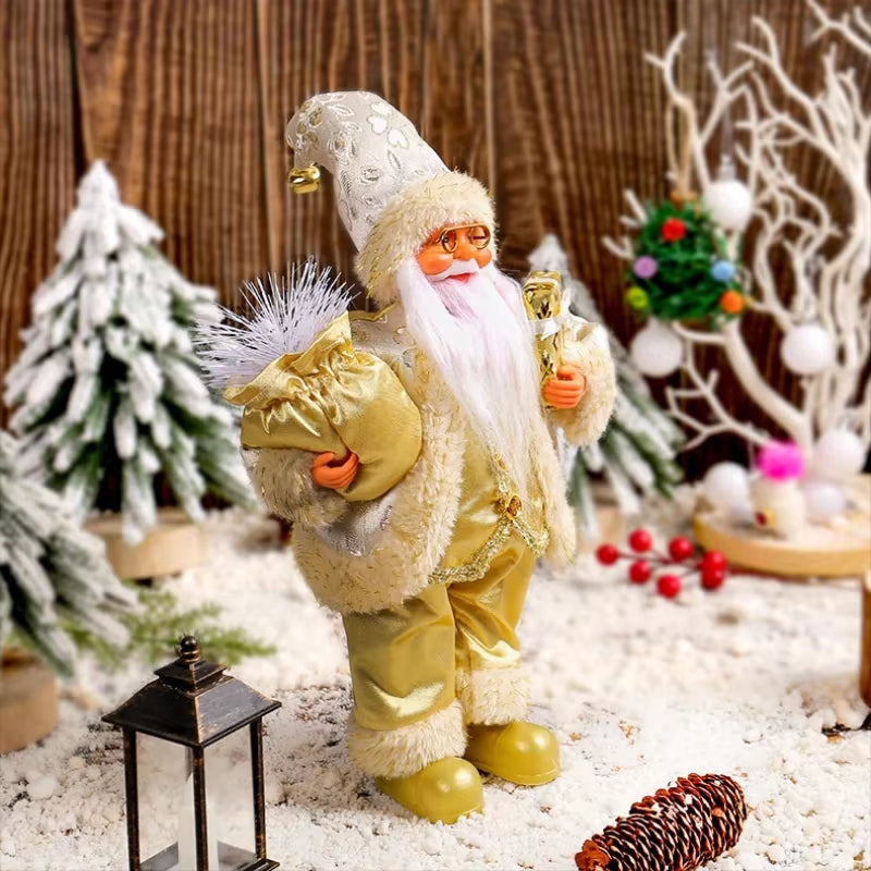 1~4PCS Santa Claus Figurine Doll Children Xmas Gift Christmas Tree Decorations 2024 Navidad Home Party Supplies Figure Ornaments
