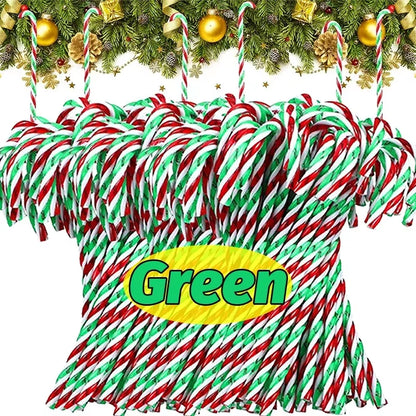 Christmas Candy Canes Hanging Pendants Acrylic Twisted Crutch for Xmas Tree Ornaments New Year Party Home Decoration Supplies