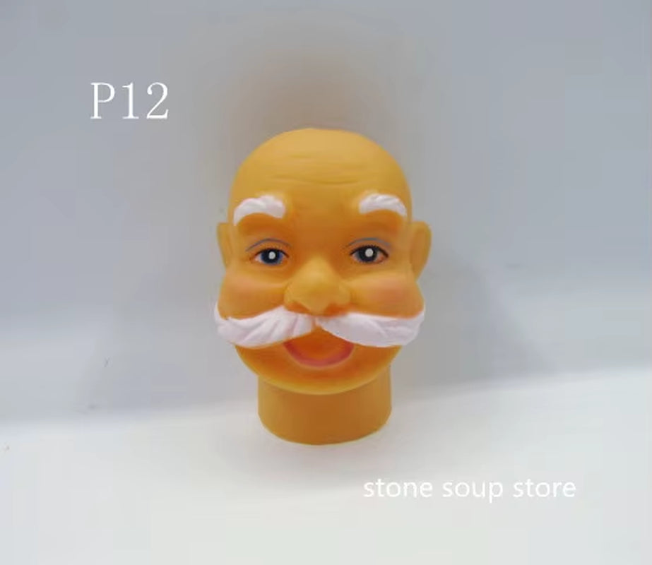 1Pc High-Quality 3D Vinyl Santa Claus Head Christmas Decorations Diy Accessories Craft Ornament Elderly Face
