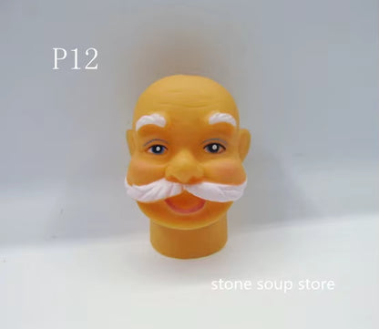 1Pc High-Quality 3D Vinyl Santa Claus Head Christmas Decorations Diy Accessories Craft Ornament Elderly Face