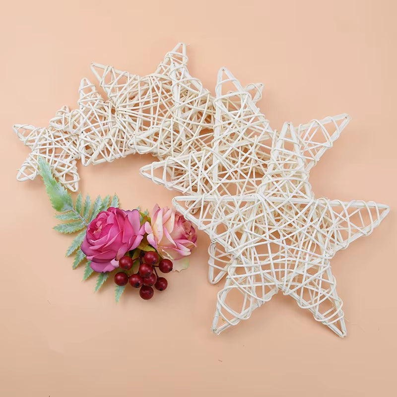 Artificial Plants Star Wreaths Wedding Decorative Flower Christmas Ornament Rattan Garland Door Hanging Diy Gifts Box Home Decor