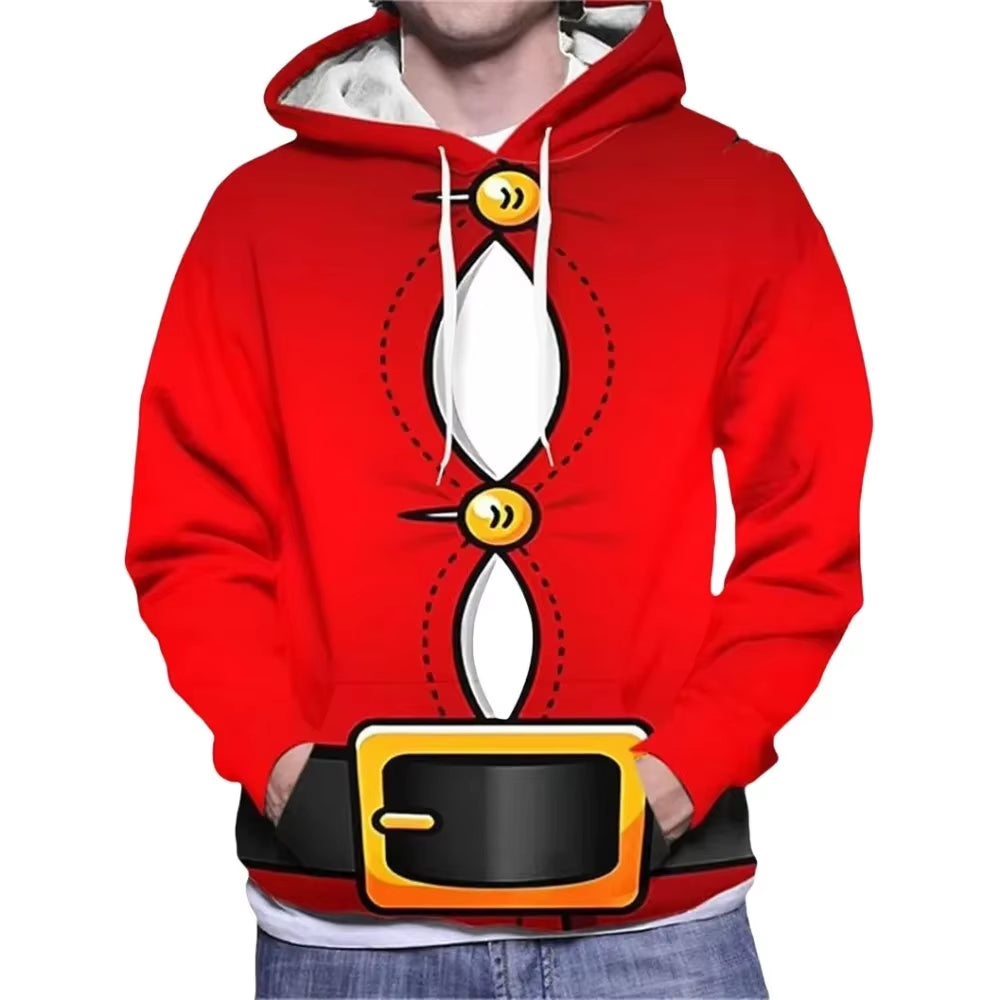 Santa Claus 3D Print Sport Men Hoodie Outdoor Street Christmas Party Cosplay Harajuku Long-Sleeve Autumn Winter Sweatshirt Top