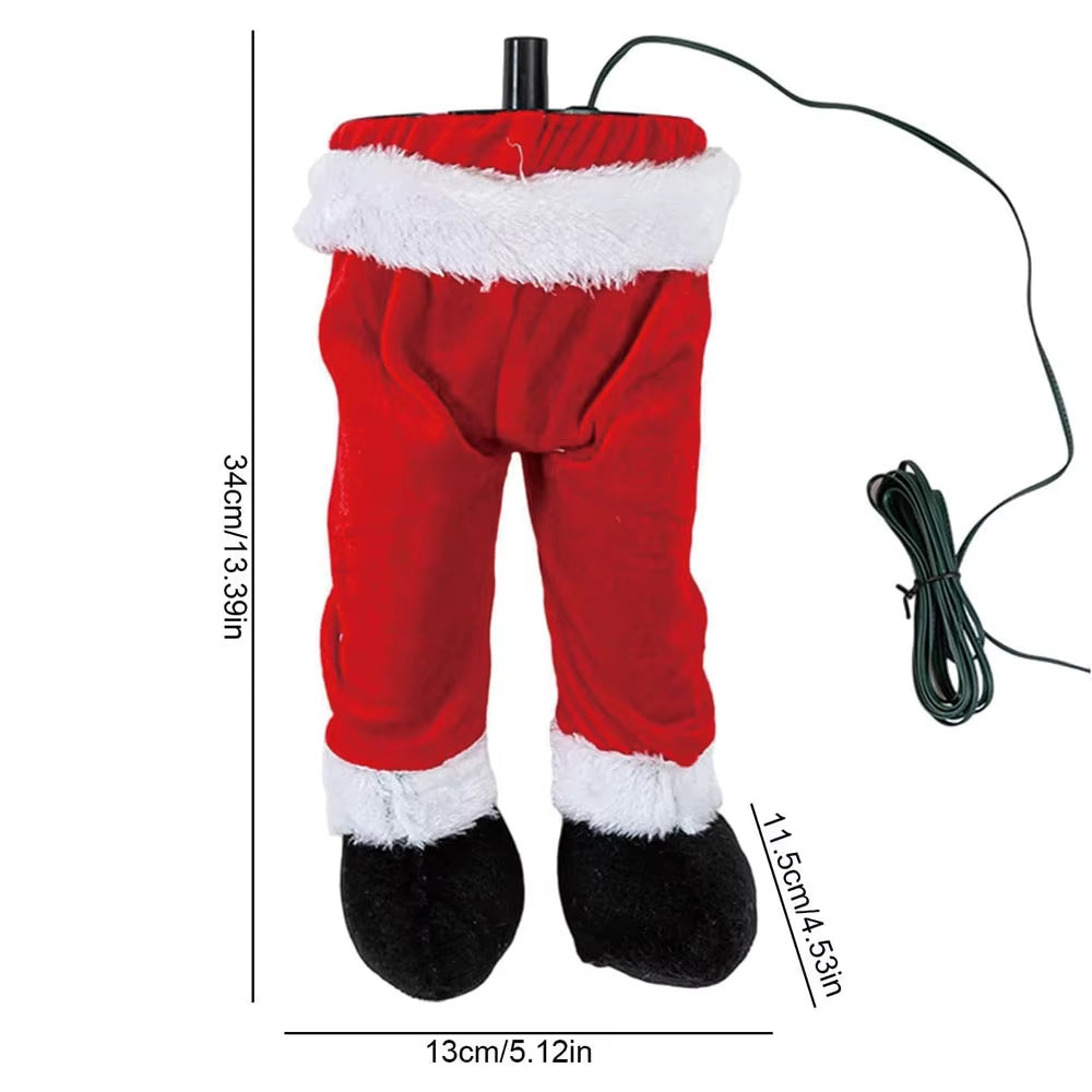 Fun Christmas Leg Tree Decoration, Christmas Tree Decor Plush Leg Sticky Christmas Tree Top Decoration, Christmas Decoration