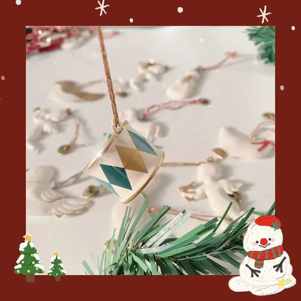 Nordic Denmark'S Same Christmas Tree Decoration Pendant Soldier Angel Double Sided Iron Sheet Metal Pendant Christmas Decor