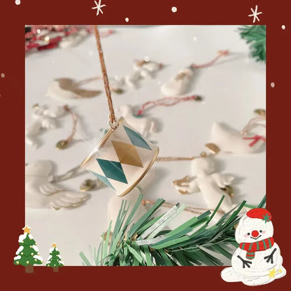 Nordic Denmark'S Same Christmas Tree Decoration Pendant Soldier Angel Double Sided Iron Sheet Metal Pendant Christmas Decor