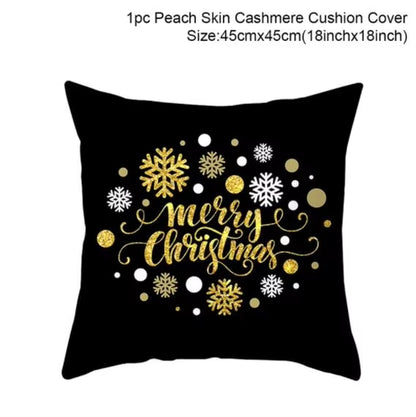 Christmas Cushion Cover Merry Christmas Decorations for Home 2023 Christmas Ornament Navidad Xmas Santa Natal Noel New Year 2024