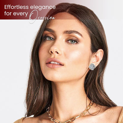 Sale Clearance Earrings Women’S 925 Sterling Silver Stud Cubic Zirconia Ear Studs One Pair Cubic Zirconia Earrings Gifts for Mother'S Day