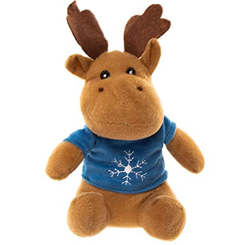 AF816 Reindeer Christmas Jumper Plush Pals — Novelty Toys for Kids, Perfect Party, Loot or Prize Bag Filler (Pack of 3), Assorted