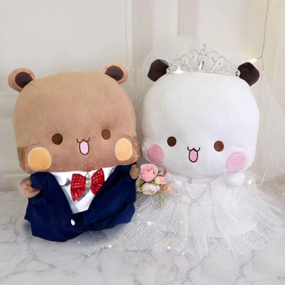 Bubu Wedding Dress Version Panda Plush Cartoon Peripheral Panda Bear Doll Kawaii Stuffed Soft Pillow Toy Children Xmas Gifts