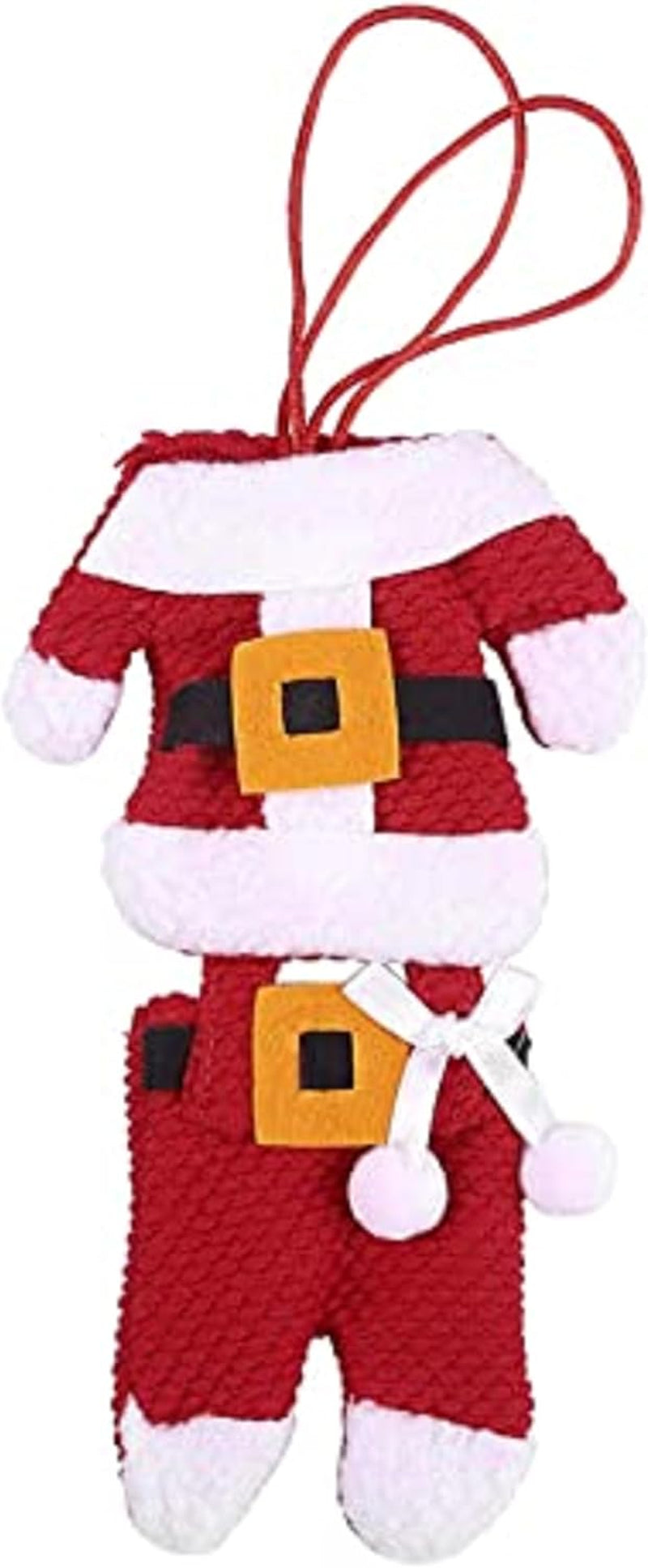 6X Christmas Cutlery Silverware Holders Pockets Knifes Forks Bag Santa Suit Xmas Party Dinner Table Decoration (Red)