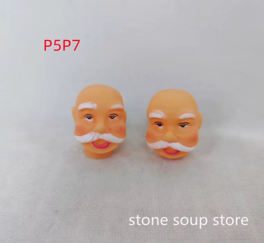 1Pc High-Quality 3D Vinyl Santa Claus Head Christmas Decorations Diy Accessories Craft Ornament Elderly Face