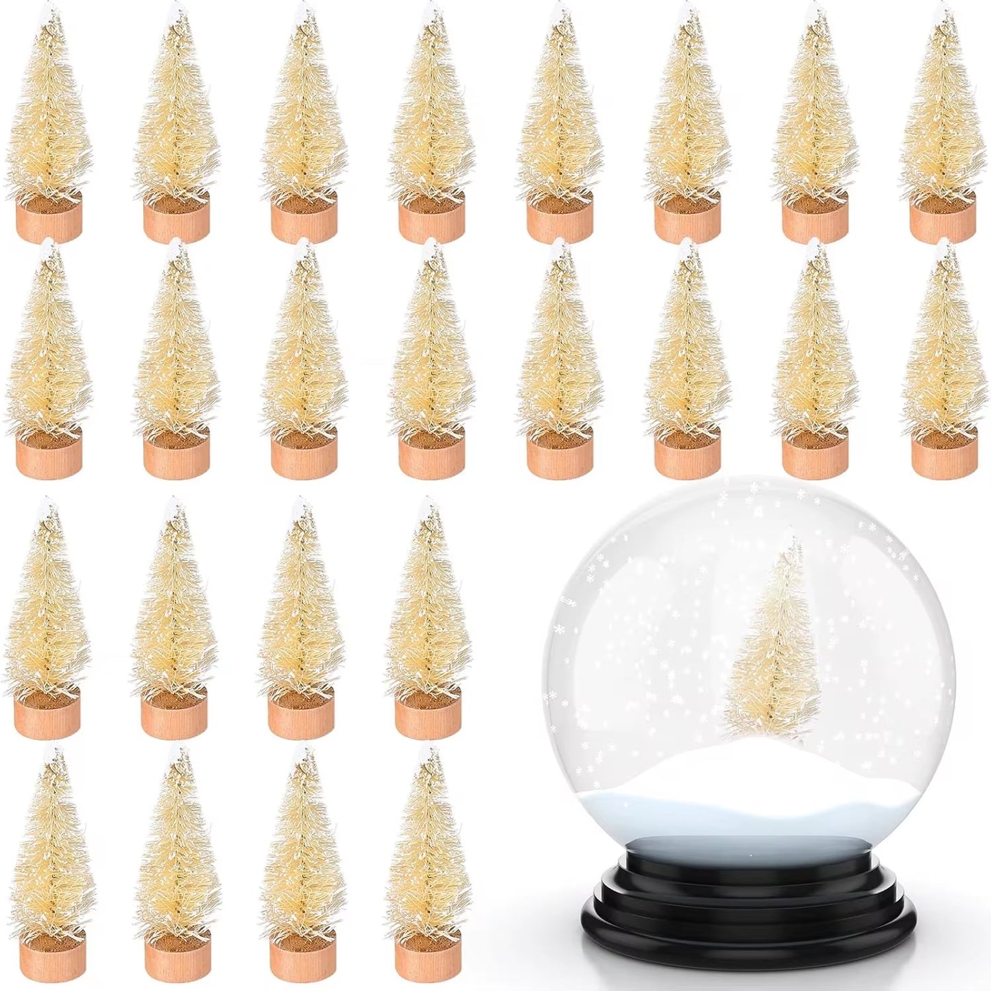 5/500Pcs Mini Christmas Tree Small Artificial Christmas Tree Ornament Cedar Pine Sisal Tabletop Merry Christmas Party Decoration