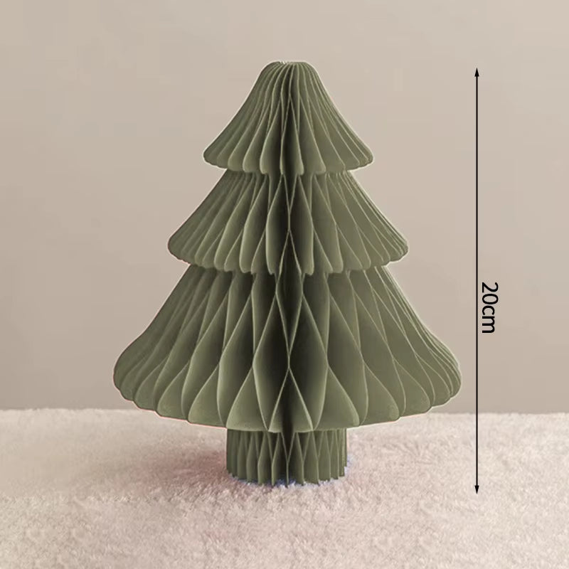 Christmas Tree Honeycomb Ball Decoration 3D Merry Christmas Ornament Paper Hanging Xmas Tree Model 2026 Party Favors Navidad