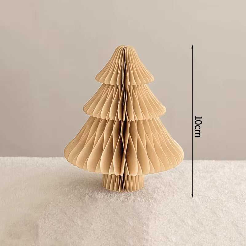 Christmas Tree Honeycomb Ball Decoration 3D Merry Christmas Ornament Paper Hanging Xmas Tree Model 2026 Party Favors Navidad