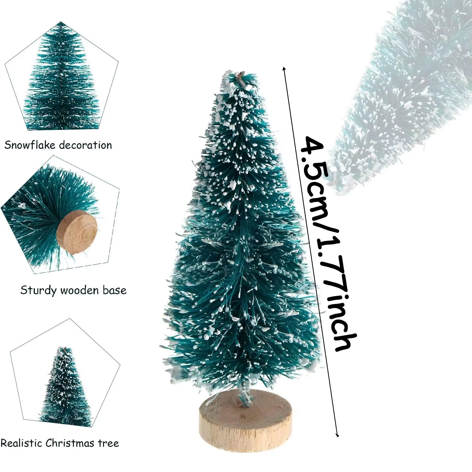 5/500Pcs Mini Christmas Tree Small Artificial Christmas Tree Ornament Cedar Pine Sisal Tabletop Merry Christmas Party Decoration