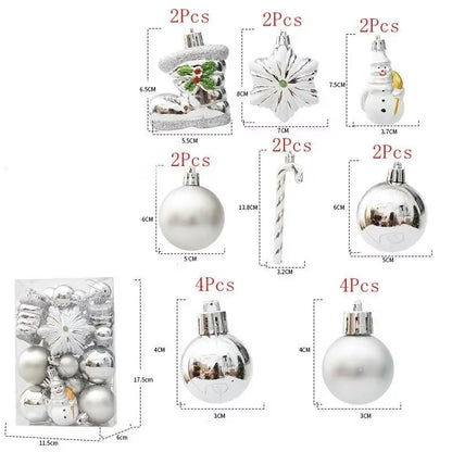 20/29Pcs Christmas Ball Decoration Hanging Christmas Tree Pendant Ornaments for Home Room Decor New Year 2026 Gifts Accessories
