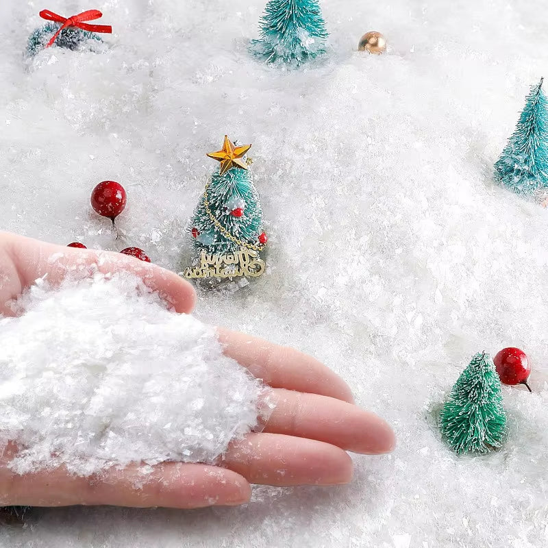 Artificial Snow Powder DIY Fake Snowpowder Fluffy Snowflakes Christmas New Year Party Home Decoration Winter Scene Prop Supplies