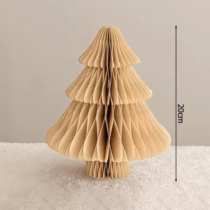 Christmas Tree Honeycomb Ball Decoration 3D Merry Christmas Ornament Paper Hanging Xmas Tree Model 2026 Party Favors Navidad