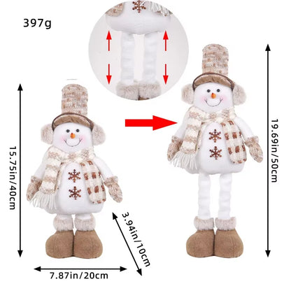 Wholesale Christmas Decorations Factory Doll Knit Deer Santa Claus Expandable Figurine Window Scene Arrangement Ornament