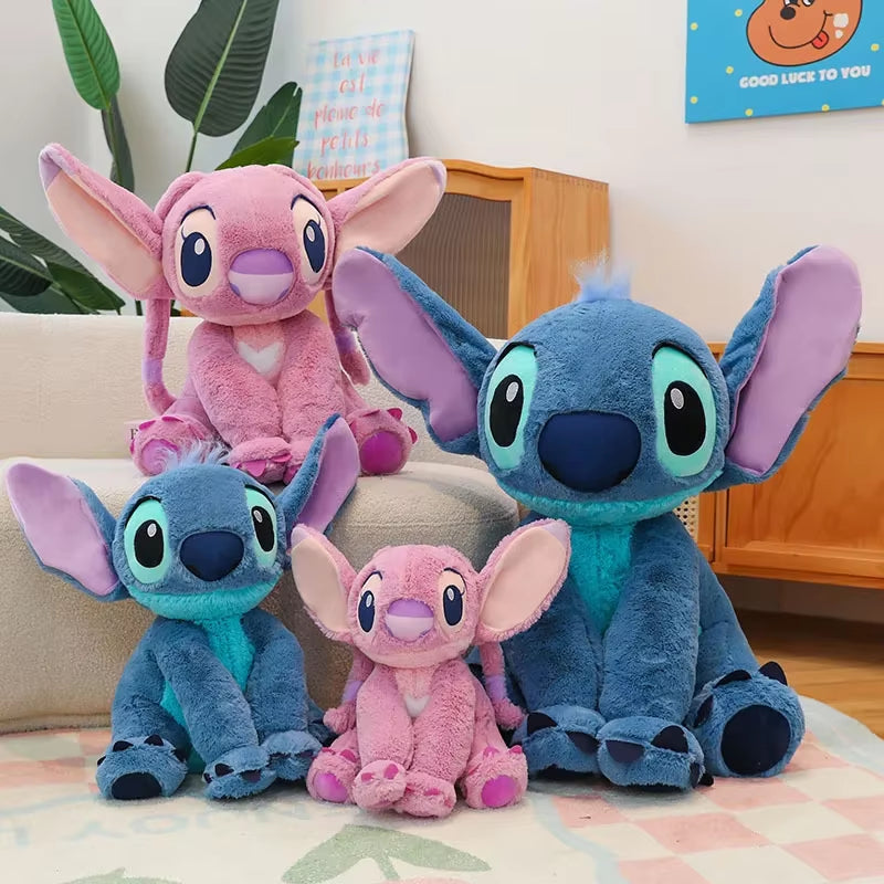 40/50CM Anime Cartoon Disney'S Lilo & Stitch Kawaii Girl Plush Dolls Cute Angel Large Plush Toys Girl'S Christmas Birthday Gifts