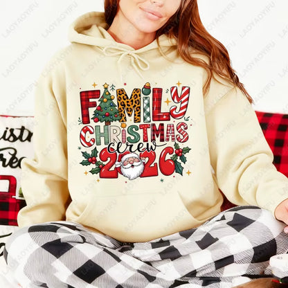 Womens Christmas Reindeer Graphic Sweatshirt Happy New Year! Fashion Pullovers New Autumn Winter Unisex Hoodies Holiday Hoody