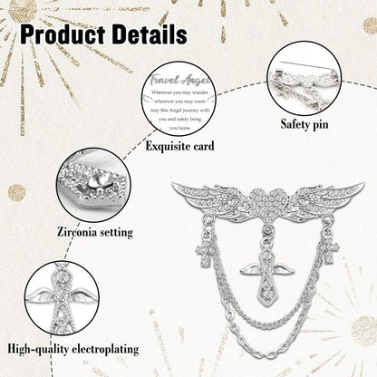 Brooch Guardian Angel Gifts for Women Christmas Gifts Ideas Birthday Gift for Nan Mum Friends Sister Christian Christening Gift for Girls Her Hijab Pins Guardian Angel Brooches for Women Uk