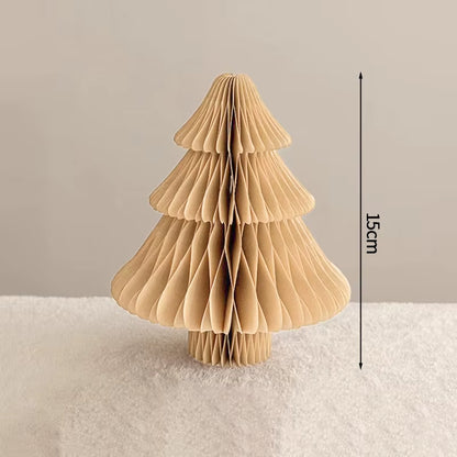 Christmas Tree Honeycomb Ball Decoration 3D Merry Christmas Ornament Paper Hanging Xmas Tree Model 2026 Party Favors Navidad