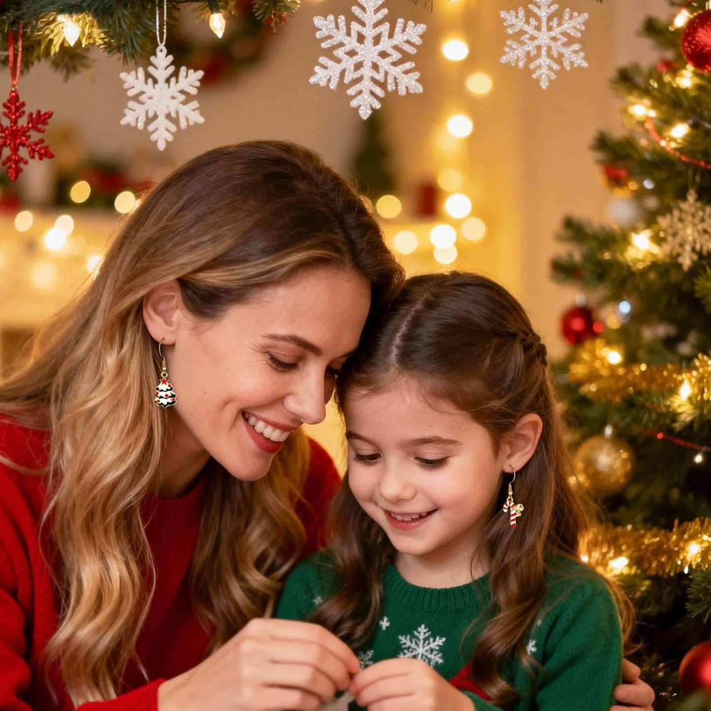 10 Pairs Christmas Earrings Christmas Drop Dangle Earrings for Women Jewellery Set Gifts for Women Girls Kids Xmas Party Decoration Costume