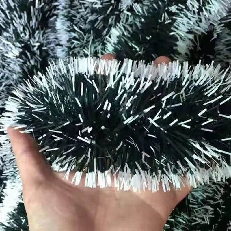 Wholesale Christmas Tinsel Ribbons Garland Green Cane Wreath Xmas Tree Hanging Pendent Ornaments Wedding Party Home Decoration