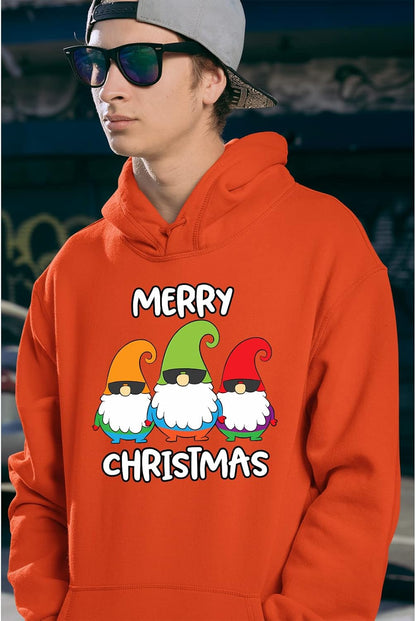Merry Christmas Mens Hoody Three Gnomes Merry Christmas Jumper Boys Xmas Style Girls Kids Gift Pullover Funny Novelty Hoodie Printed Design