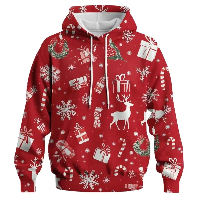 Santa Claus 3D Print Sport Men Hoodie Outdoor Street Christmas Party Cosplay Harajuku Long-Sleeve Autumn Winter Sweatshirt Top