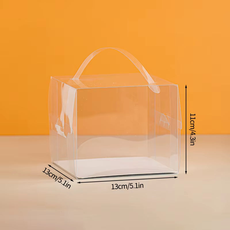 Transparent Birthday Cake Box Clear Gift Box Bakery Wrapping Boxes Cake Dessert Storage Boxes Wedding Party Present Case