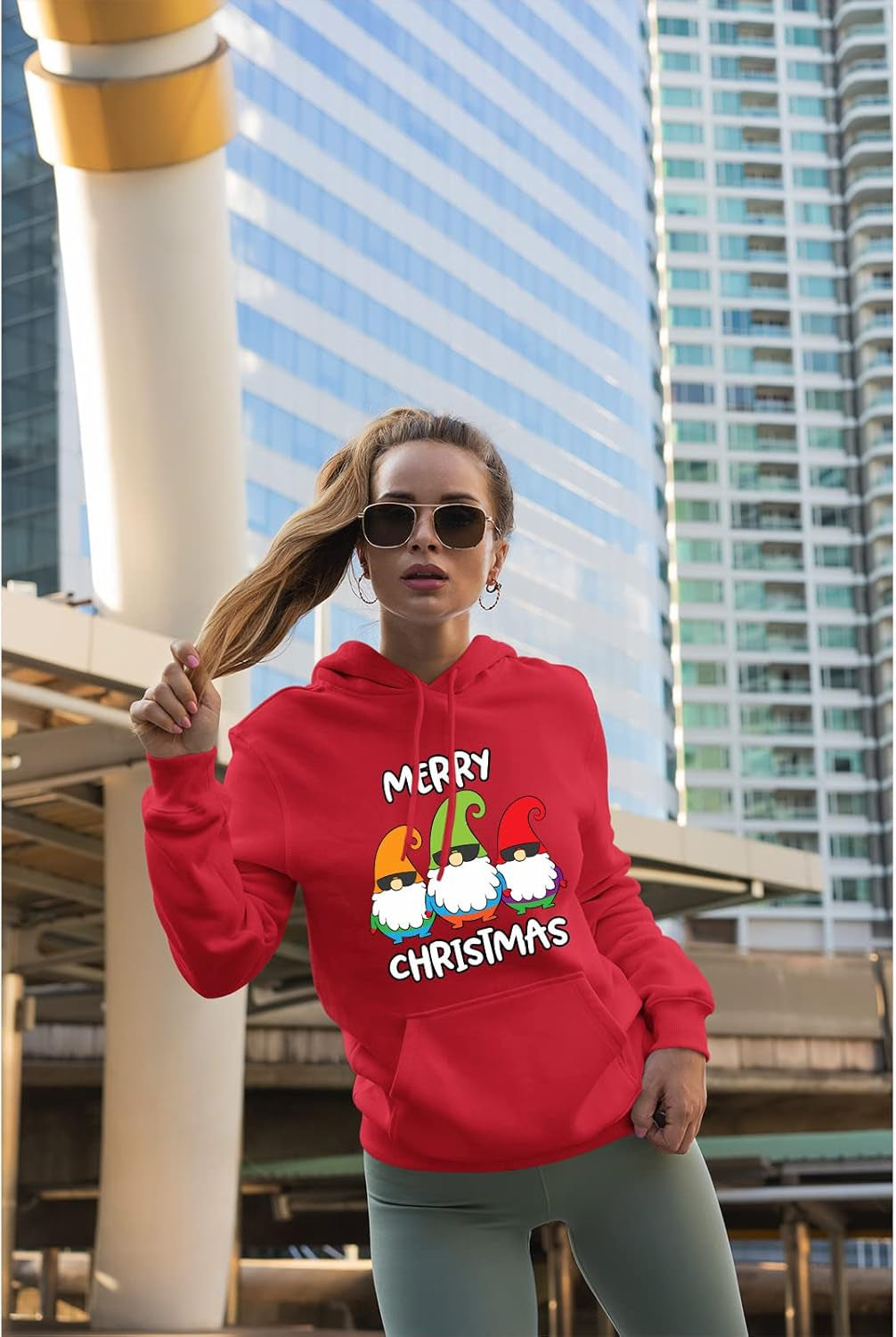 Merry Christmas Mens Hoody Three Gnomes Merry Christmas Jumper Boys Xmas Style Girls Kids Gift Pullover Funny Novelty Hoodie Printed Design
