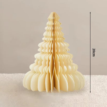 Christmas Tree Honeycomb Ball Decoration 3D Merry Christmas Ornament Paper Hanging Xmas Tree Model 2026 Party Favors Navidad
