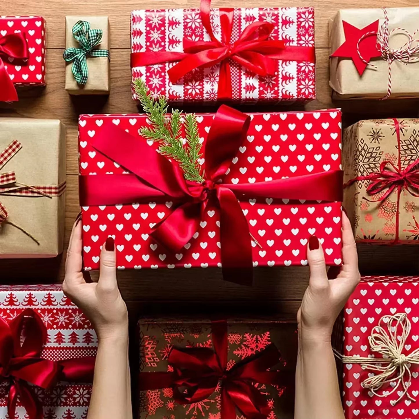 10-100PCS Christmas Artificial Branches Fake Plants Pine Needles Wreath Vine Rattan for Xmas Tree Gift Box Flowers Decoration