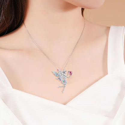 Elves Necklace for Girls Womens Crystal Pendant Necklaces Gifts Jewelry Birthday Christmas Gifts for 13 16 18 Year Old Women Girls Daughter Granddaughter Niece Birthday