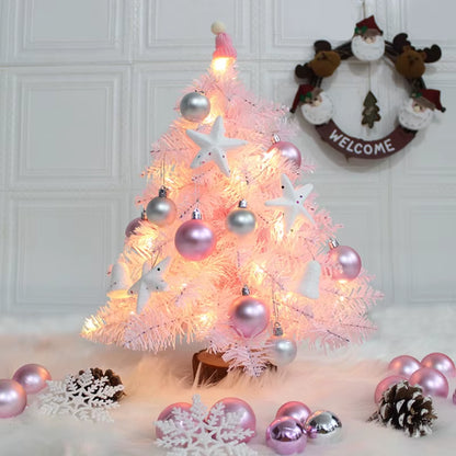 Pink Christmas Tree Package 45Cm/60Cm Mini Feather Christmas Tree Tabletop Ornament Christmas Ornament