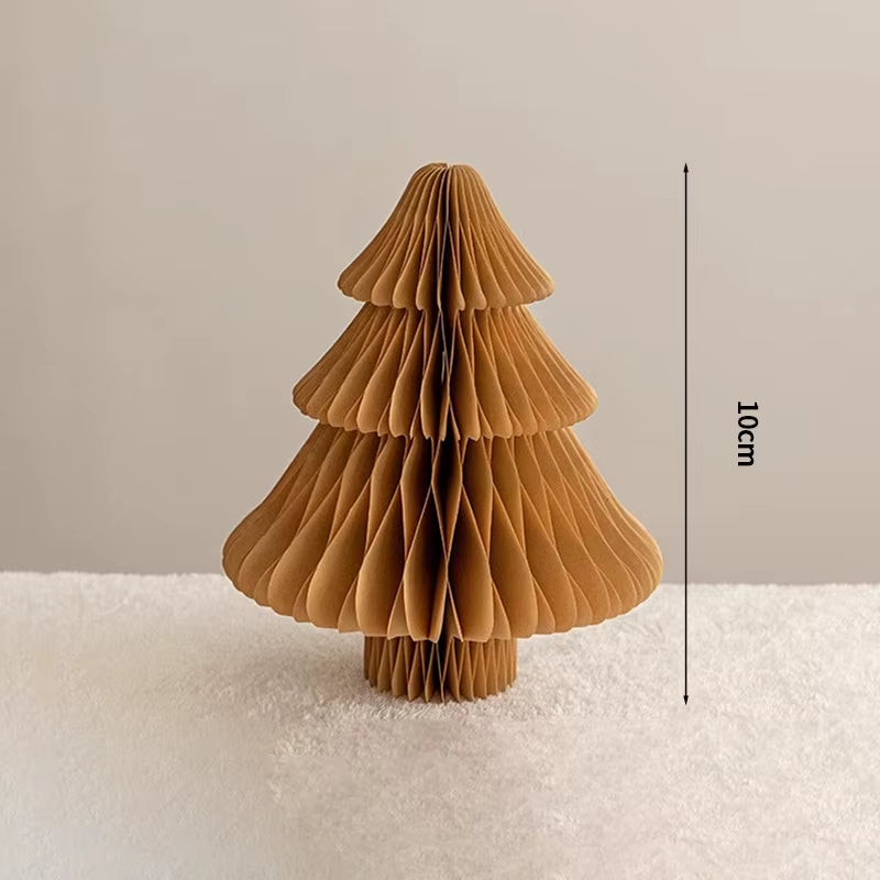 Christmas Tree Honeycomb Ball Decoration 3D Merry Christmas Ornament Paper Hanging Xmas Tree Model 2026 Party Favors Navidad