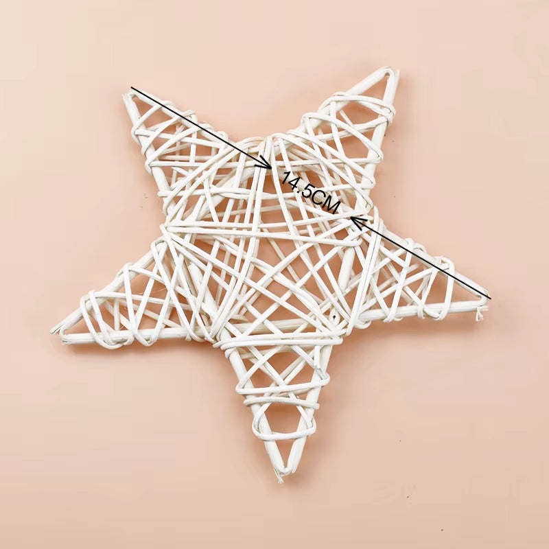 Artificial Plants Star Wreaths Wedding Decorative Flower Christmas Ornament Rattan Garland Door Hanging Diy Gifts Box Home Decor