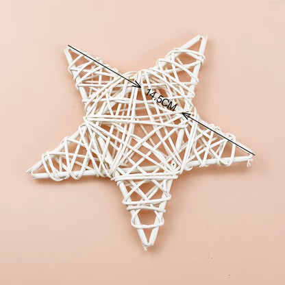 Artificial Plants Star Wreaths Wedding Decorative Flower Christmas Ornament Rattan Garland Door Hanging Diy Gifts Box Home Decor
